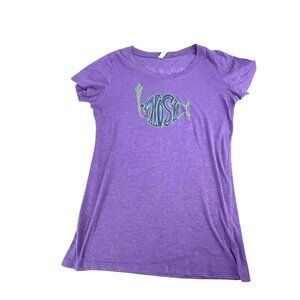 Bella+Canvas Phish 2016 Summer Tour Graphic Tee L Purple Womens Vacation Summer
